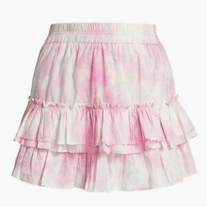 GENERATION LOVE - Sz M- Women’s Pink Athena Tie Dye Cotton Tiered Mini NEW